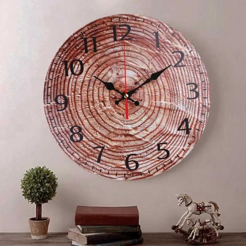 KX4B Vintage Clock Hanging Clock Crafts Household Decorative Ornament for Home Baby Room Decoration Crafts