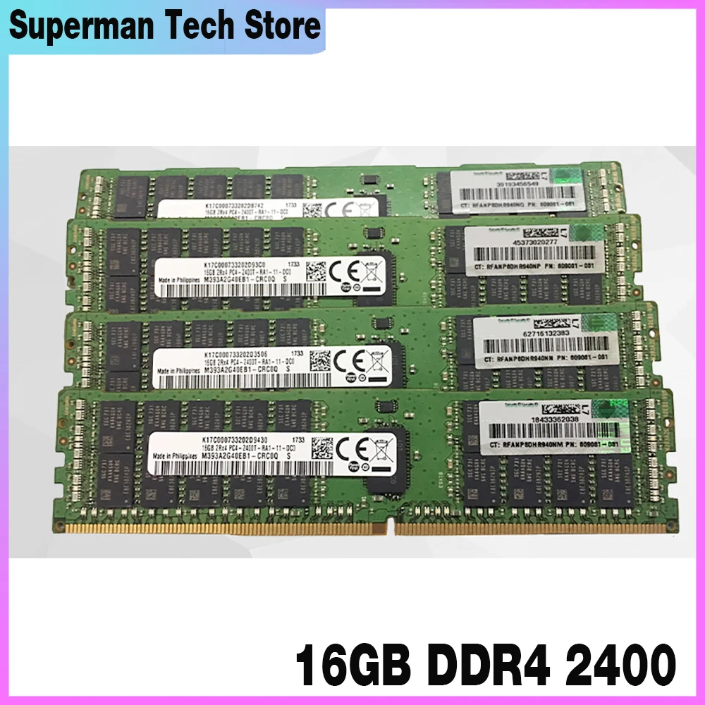 1 шт. для HP ML150 G9 DL120 G9 DL180 G9 16G ECC REG Серверная память 16 Гб 2Rx4 DDR4 2400
