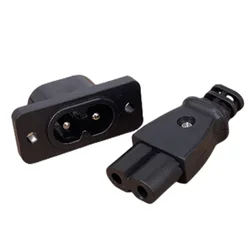 C8 male power socket C7 female plug power outlet embedded electric connector connector 35mm*15mm AC 2.5A 5A 250v