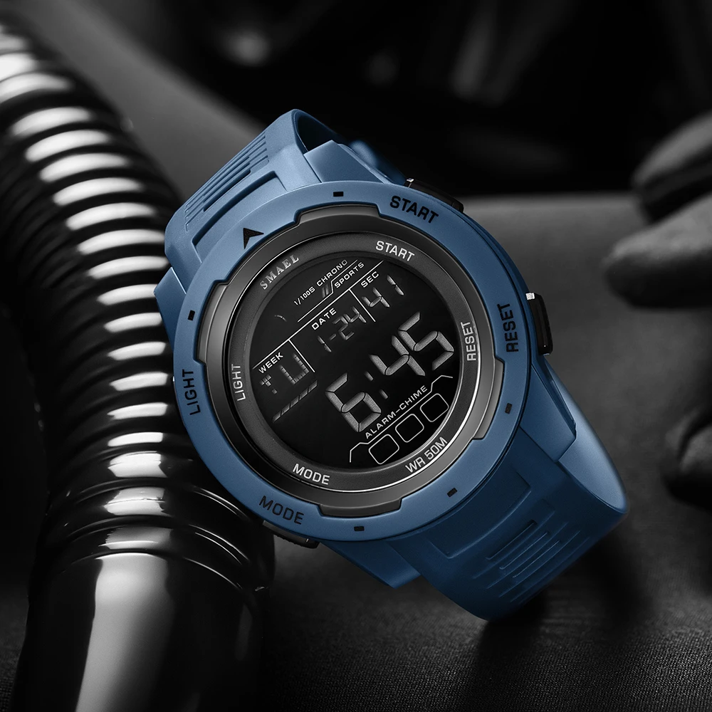 SMAEL 8105 Men's Digital Sport Watch - 50M Waterproof LED Backlight Alarm Stopwatch Chronograph Shock Resistant - view 3