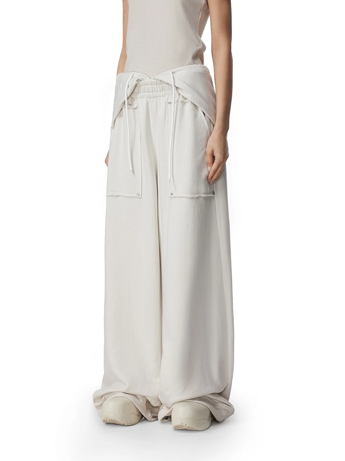 

FDR Store Casual Pants Women's Hoodie Dstring Waist American Sle Loose Sports Long Trousers Youth Vitali Wide Leg Pants