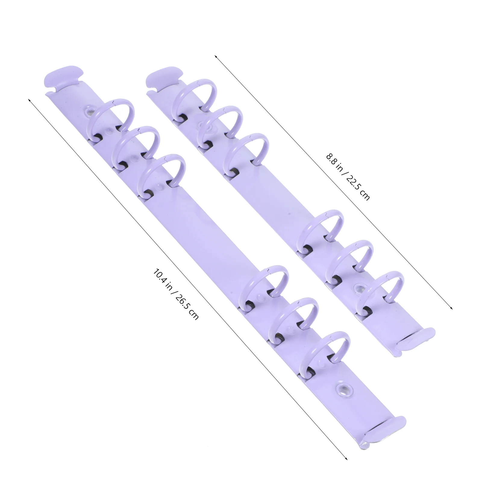 2Pcs Metal Binder Mechanism Clips Loose Leaf Notebook Rings Binding Spine Inserts Organizer Binder Organizer Binding Clips