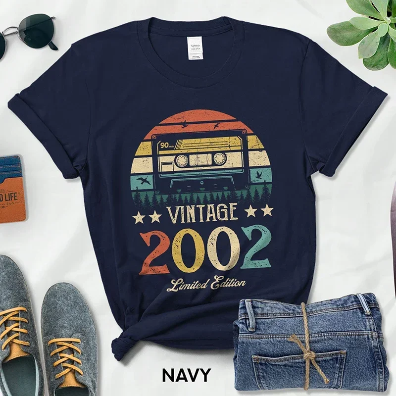 Magnetic Tape Vintage 2102 Limited Edition Woman Tshirts Retro 21st 21 Years Old Birthday Party Gift Femme T Shirts Classic Tops