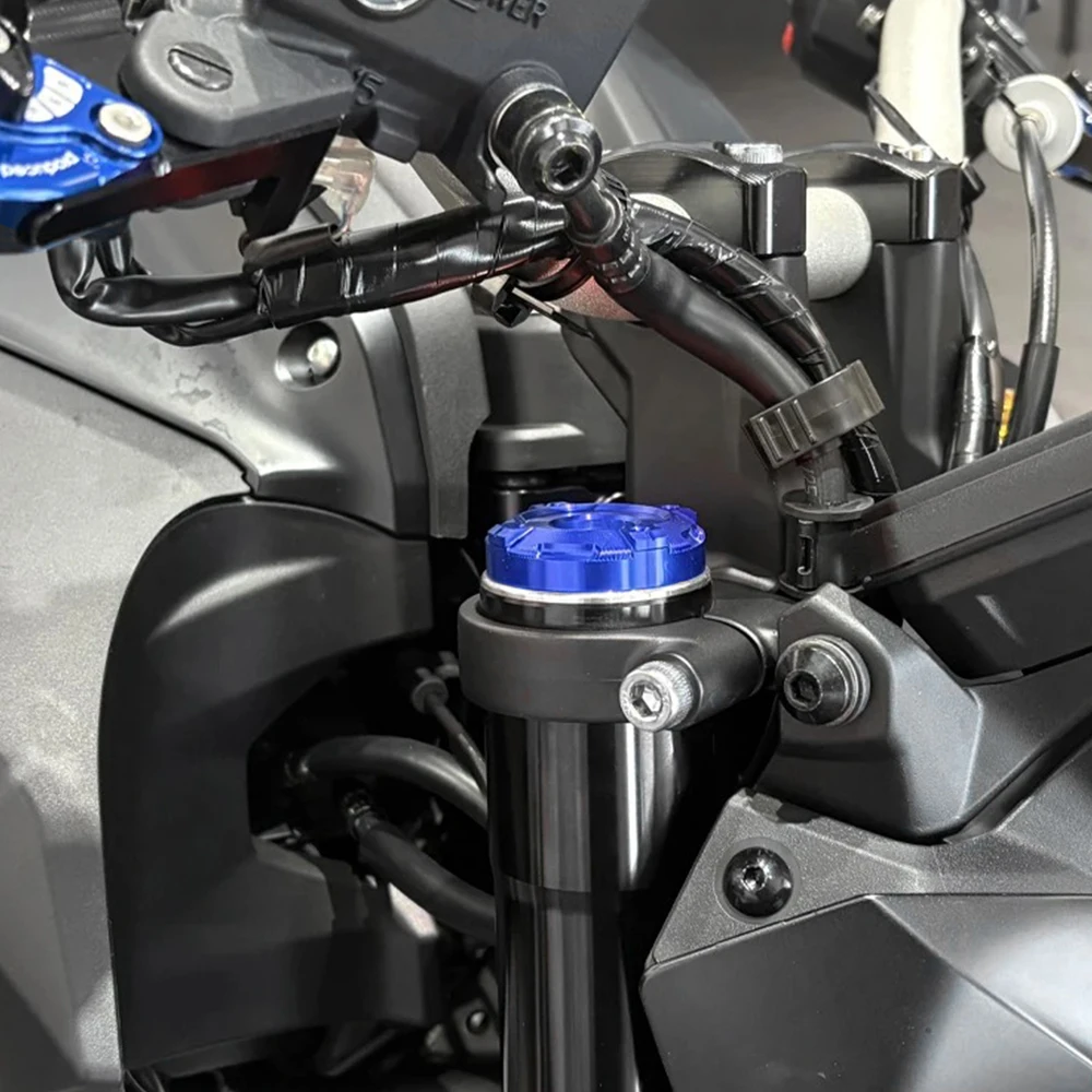 For YAMAHA MT-07 MT07 MT 07 2014-2023 2024 2025 Accessories Motorcycle Shock-absorbing Cap Three-Star Column Trim Cover Aluminum