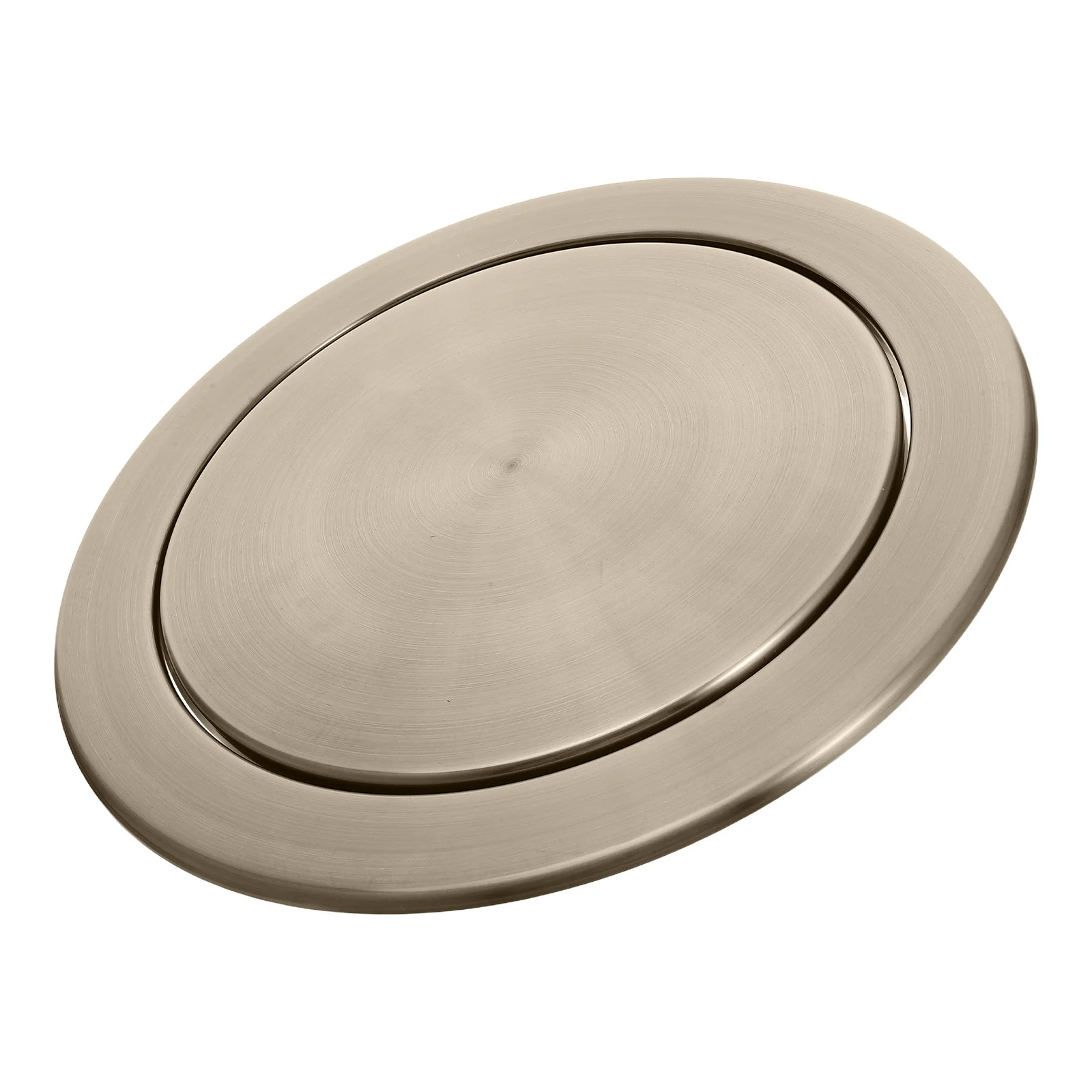 

Recessed Stainless Steel Trash Can Lid Swing Mechanism for Kitchen Countertop Waste Basket Cover Concealed Waste Bin Lid