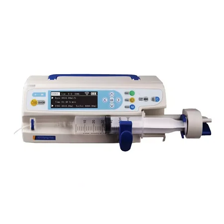 

Hot selling portable syringe pump multiple languages customization 3.5 inch LCD screen infusion sip