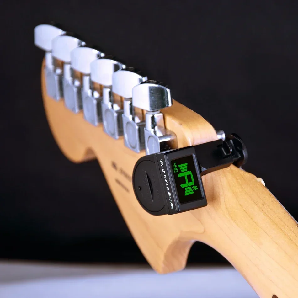 JT-306 Mini Gitaar Tuner Digitale LCD Clip On Tuner voor Elektrisch-akoestische Klassieke Gitaar Chromatische Gitaar Bas