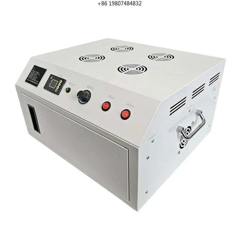 LED Drying Chamber for UV COATING 3D Printing Strong UV LED Oven 2024 High-energy UV Curing Box with Power Regulator and Timer