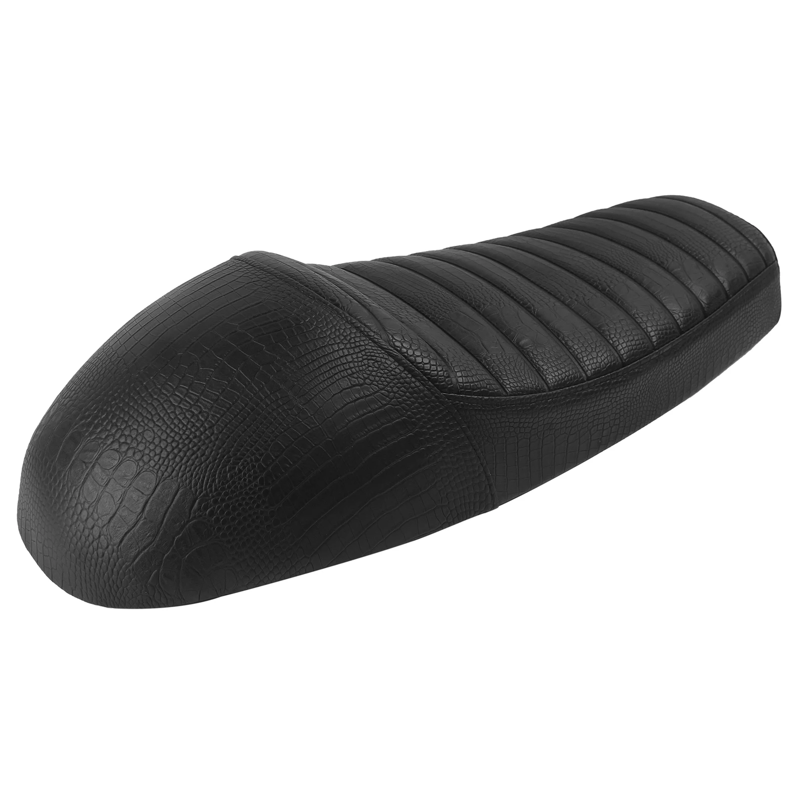 Schwarzer Motorrad Cafe Racer Sitzkissen Vintage Tuck Roll Doppelsattel Universeller Bobber Bike Sitz