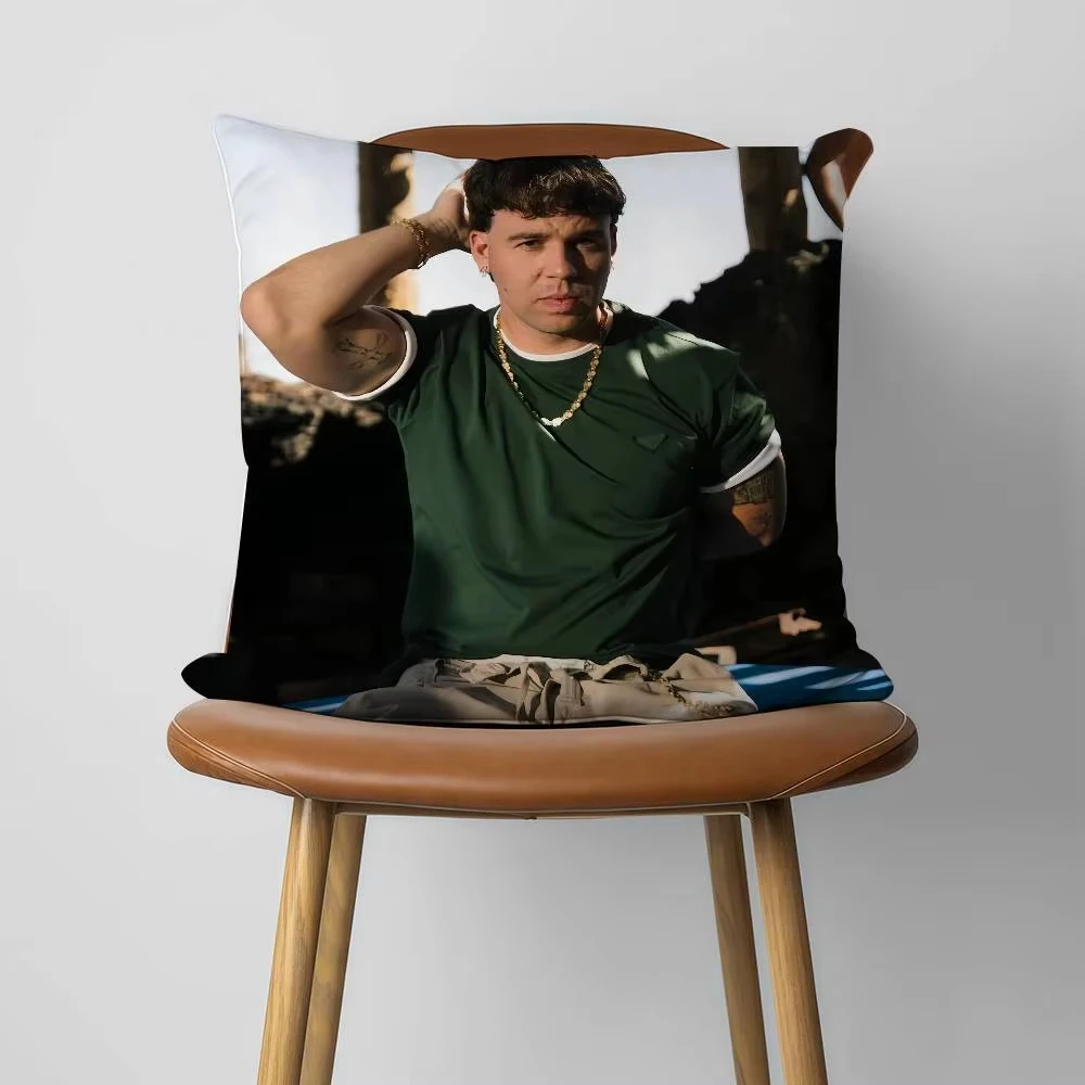 Quevedo Rapper Throw Pillow, Spanish Singer Cushion Cover, Hip Hop Music Fans Home Decor Pillow Case