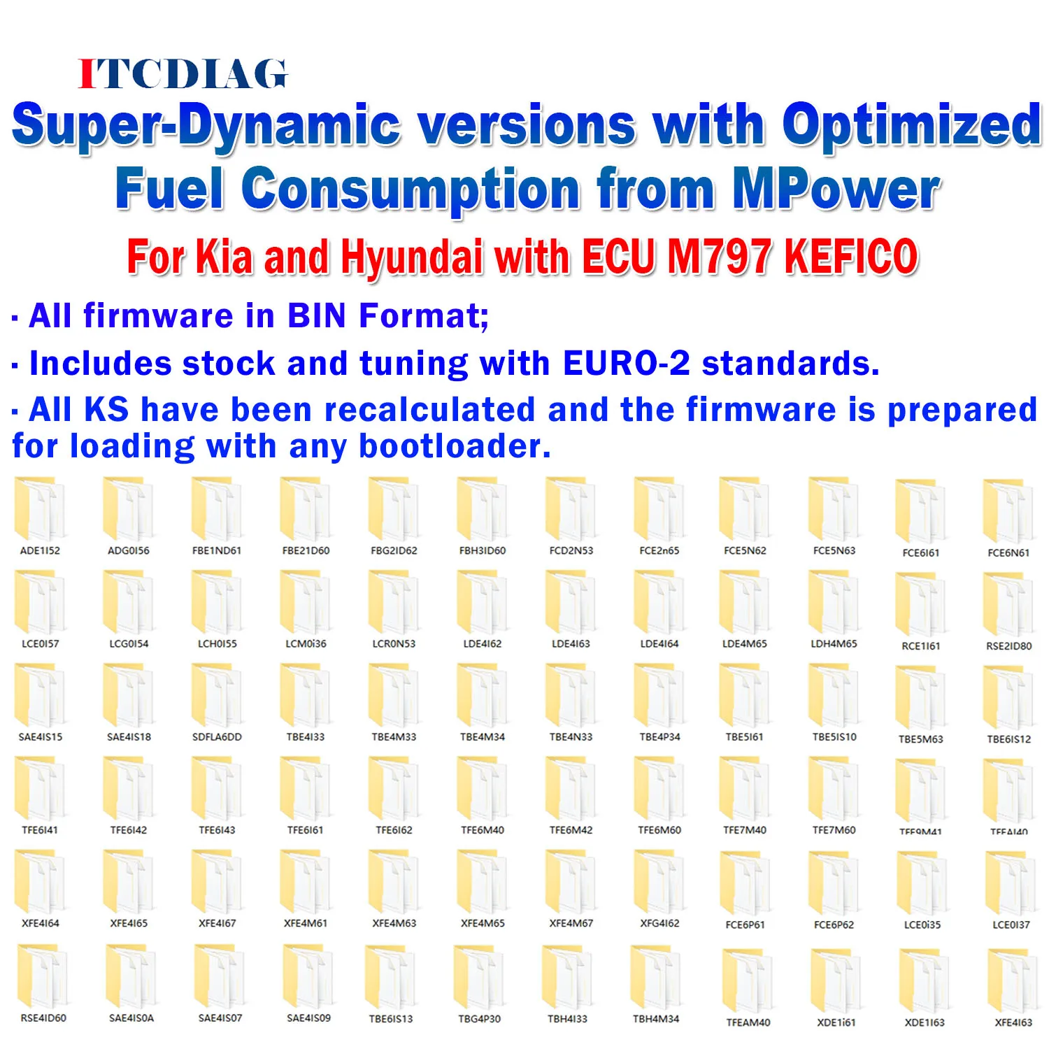 

Super-Dynamic Version with Optimized Fuel Consumption from MPower M-Power for Kia and Hyundai with ECU M797 KEFICO in BIN Format