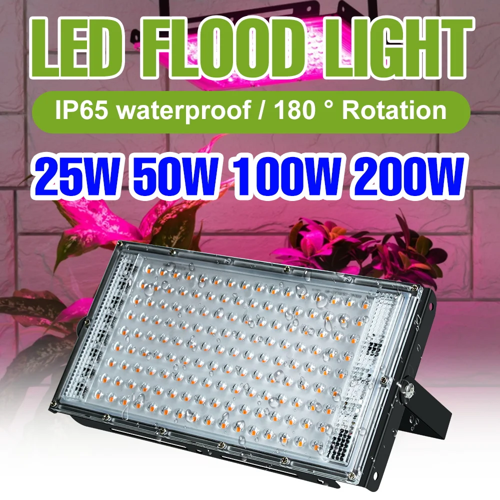 

200W LED Indoor Plant Grow Lamp Full Spectrum Greenhouse Hydroponic Fill Light 220V Flower Seeds Growth Box Cultivation Lighting