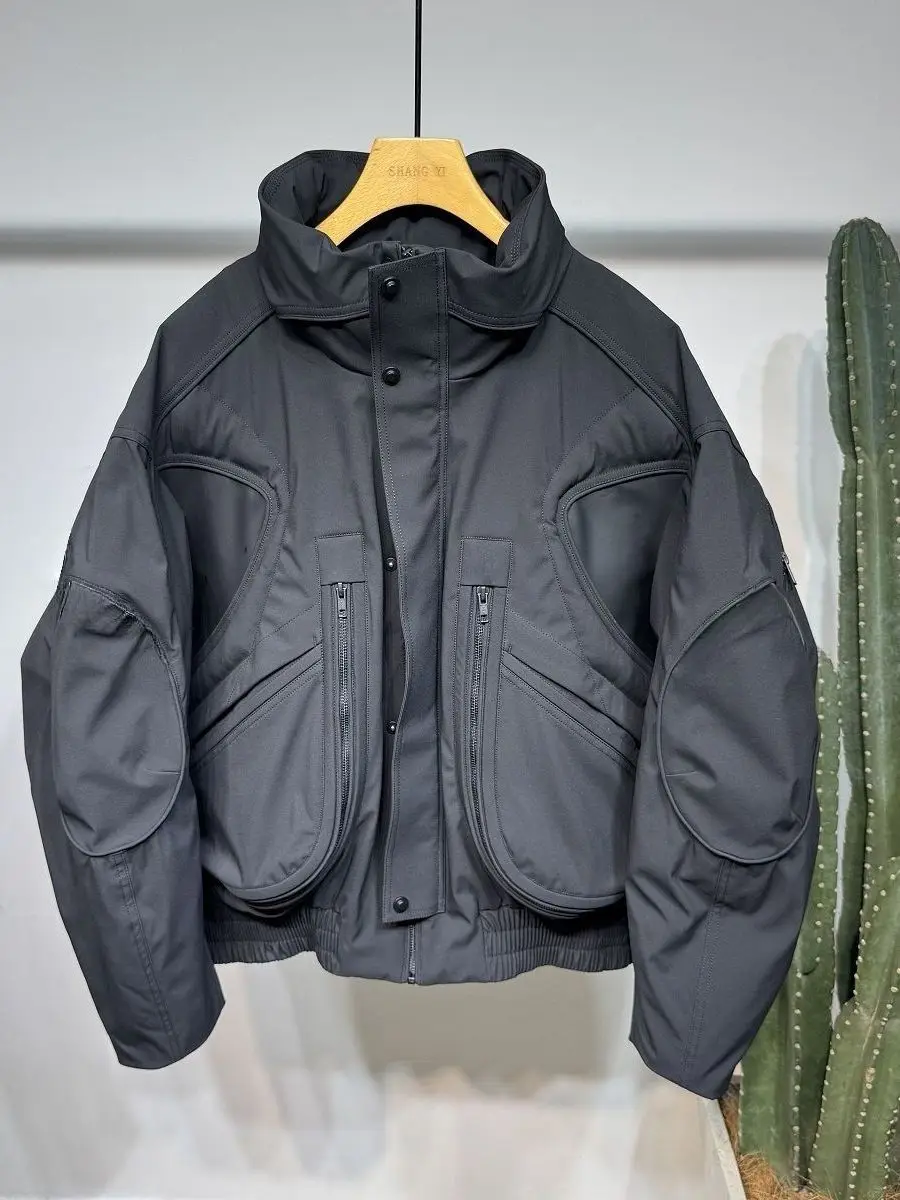 

Мужская зимняя утепленная куртка American Sle Outdoor без капюшона, с воротником-стойкой, для молодежи, модная, для работы