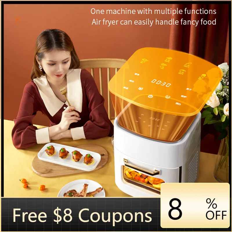 

Современная электрическая фритюрница большой емкости 12 л, многофункциональная умная духовка с визуальным сенсорным управлением для использования, пластик на 1 год