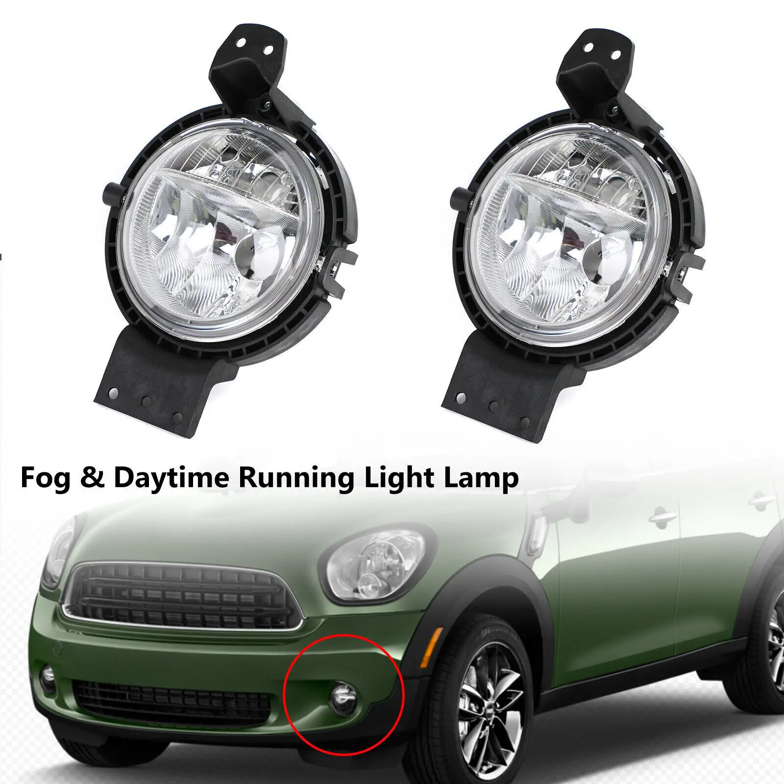 

L&R Fog Light Daytime Running Lamp For BMW Mini Countryman R60 2010-2016 d