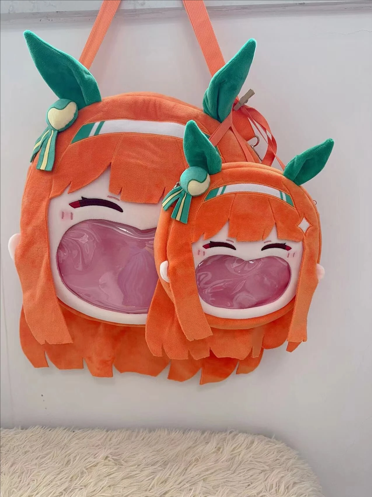 Itabag Uma musume Pretty Derby Silence Suzuka Backpack Plush bag Unisex Shoulder bag Cosplay Student  Backpack Bag Birthday Gift