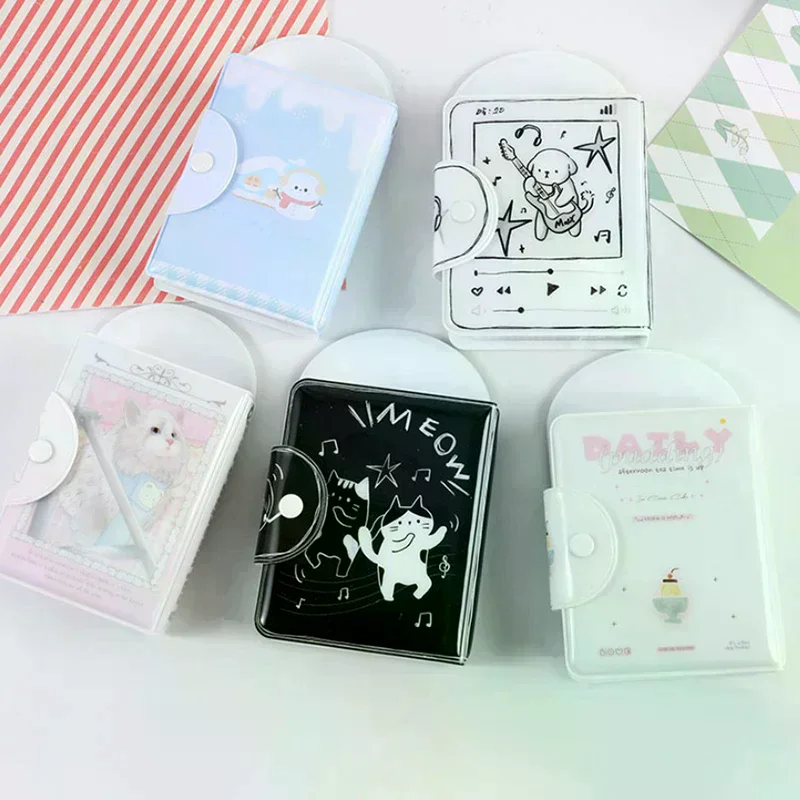 Photo Album 3 Inch Photo Card Holder Idol Card Binder Collection Book 32 Pocket Book Album Photocard Storage Case Cute