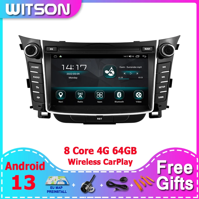 WITSON Android 13 Audio Car Radio For Hyundai HYUNDAI I30 I35 2011 2013 2015 2017 Android Auto Stereo GPS CarPlay Player Stereo