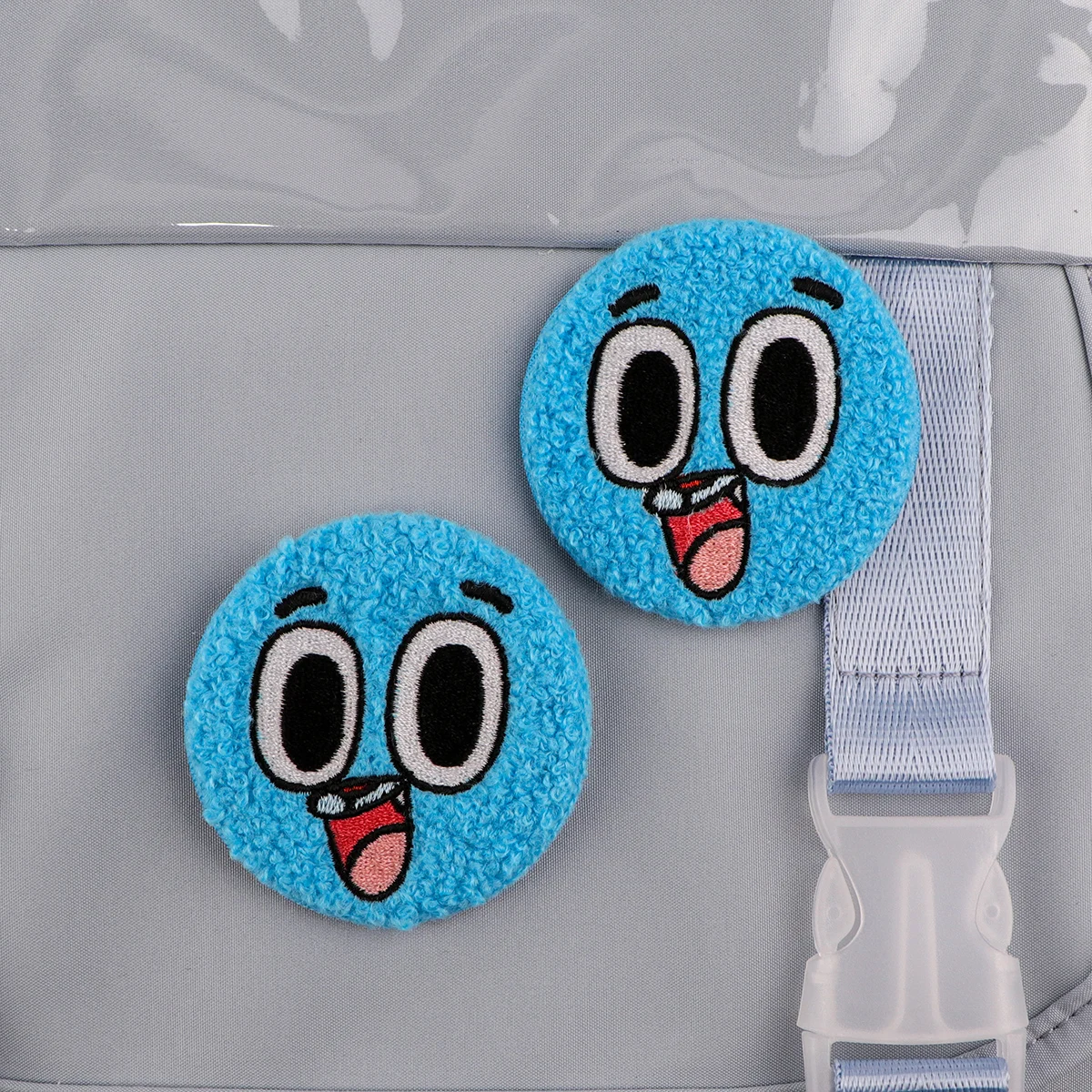 Funny Cartoon Button Brooch Kawaii Anime Towel Embroidery Badges Lapel Clothes Backpack Jewelry Girls Gifts For Children