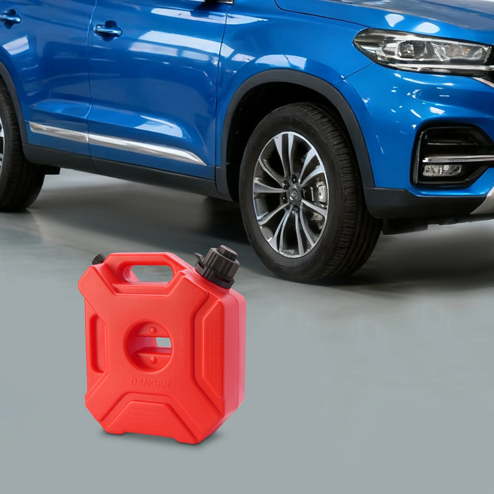 Gas-Storage-Tank, Gas Can, Fuel Tank, 5L Plastic, With Mount Bracket Lock, Explosion-Proof, RV Hydraulic Tool, Outdoor Offroad Emergency Use