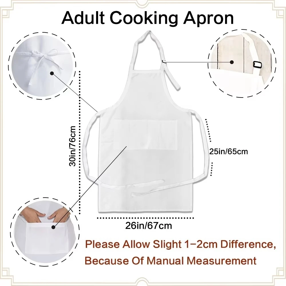 Best Nanny in The World French Print  Women Apron Mama Pocket for Cooking Baking Aprons Holiday Birthday Thanks Gift for Nounou view 2