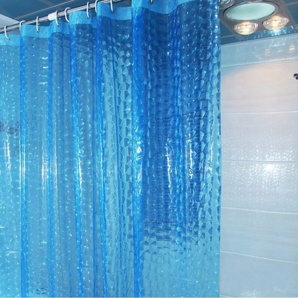 

Thick 180X200 Cm Blue Shower Curtain Waterproof Bathing Curtain For Bathroom Eva No Odor Cool Design Sturdy Hooks Home Hotels