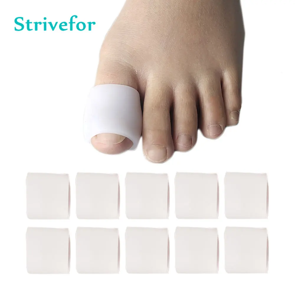 

10pcs M Big Toe Protector Foot Cushion Gel Covers Tubes for Bunion Corns Hammer Toes Blisters Calluses Toe Bone Brace Support