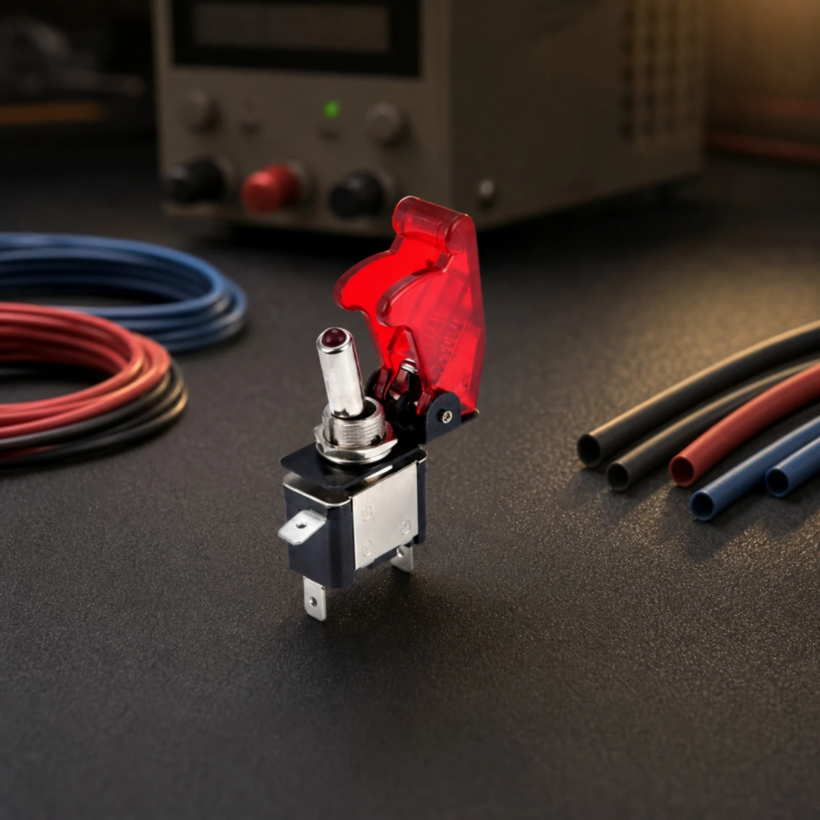 Toggle Switch with Safety Cover on off Toggle Switch with Cover Heavy Duty Waterproof for Car Enthusiasts, Dashboard