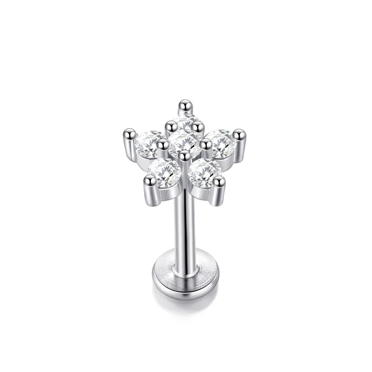 1pc Blume Tragus Piercing Ohr stecker Innengewinde 316l chirurgischen Stahl Labret Monroe Knorpel Helix Ohrschmuck – Detail 3