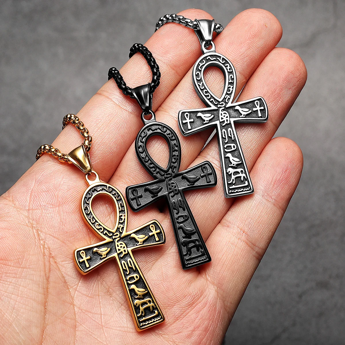 Men Accessories Egypt - Collares con cruz de Egipto para