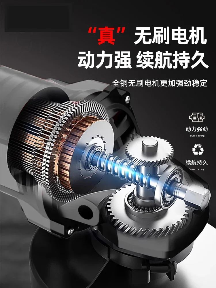 *Rechargeable Angle Grinder Lithium Battery High Power Electric Wireless Cutting Machine Hand Grinder Portable