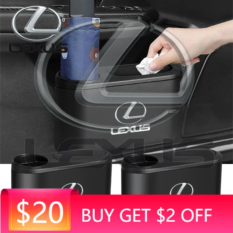 

Emblems 1Pcs Trash Can Emblem Garbage Box Bin Storage Car Accessories For Lexus CT200H ES350 GX460 470 IS250 LS460 NX300 RX300 3