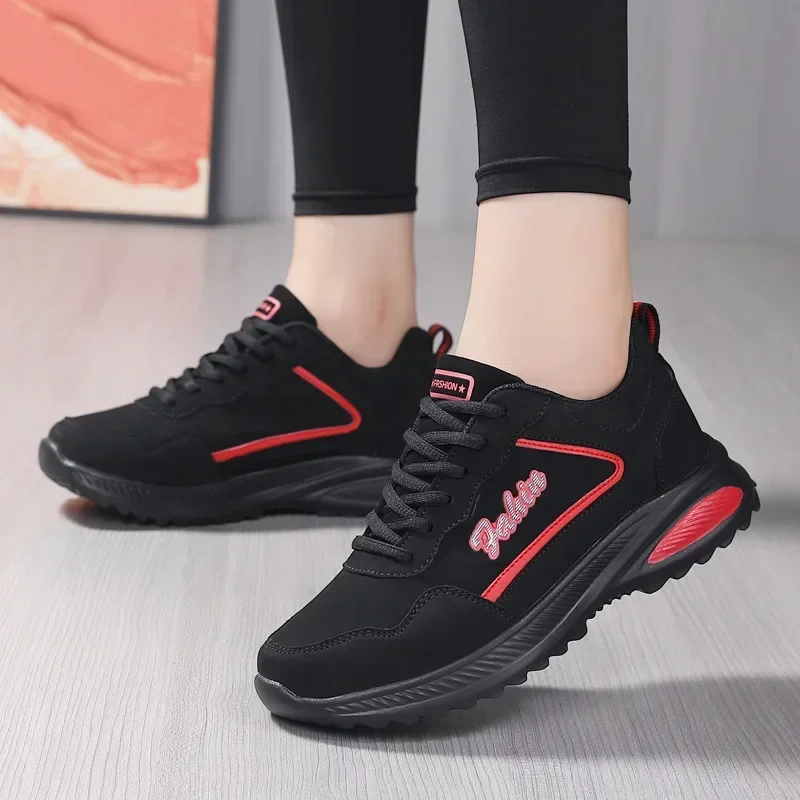 2025Women Cotton Shoes Thick Sole Sneakers Fashion Plush Warm Running Casual Shoes Woman Tennis Luxury Ladies Vulcanized Shoe