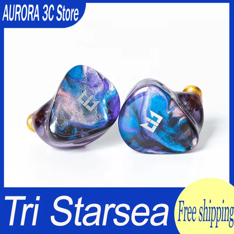 Tri Starsea Earphone 2ba+1dd Driver Unit Hifi In Ear Monitor Earphone Sports Music Headset Customize Headphone Gamer Accessories