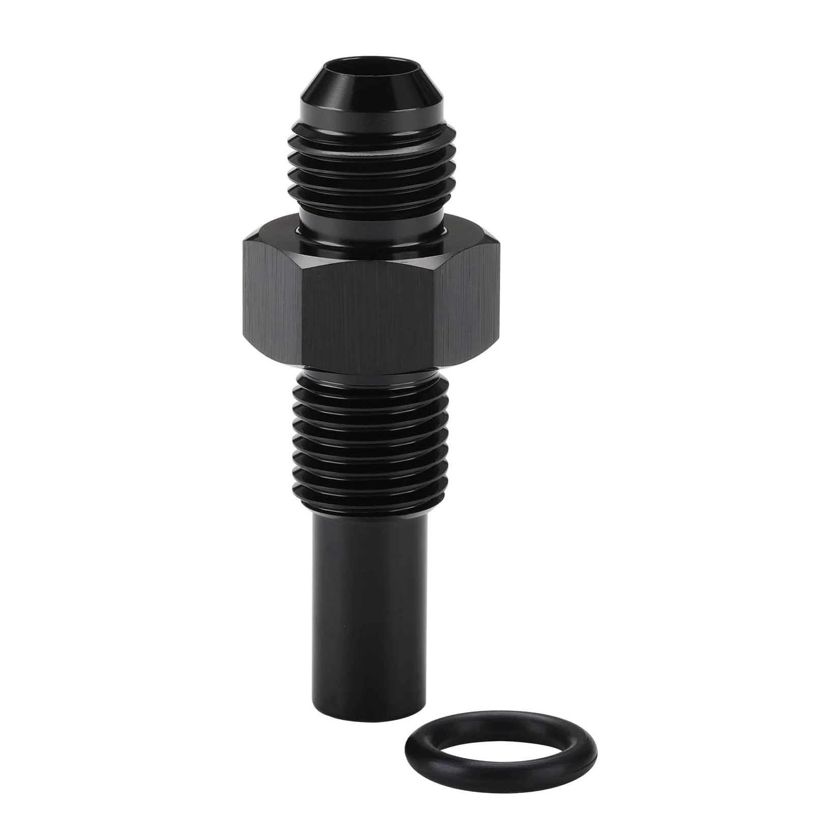 

AN6-1/4NPS Universal Aluminum Adapter 6AN Male Flare to 1/4 NPS Transmission Cooler Adapter Fittings Black