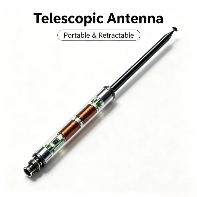 For Portable HF Shortwave Whip Antenna QRP Field Telescopic Antenna Amateur Radio Outdoor Mobile Communication Antenna