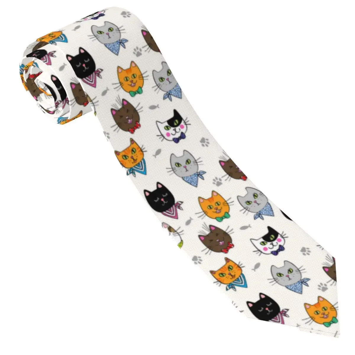 Classic Tie Men Neckties for Wedding Party Business Adult Neck  Casual Funny Hipster Cat Portraits 