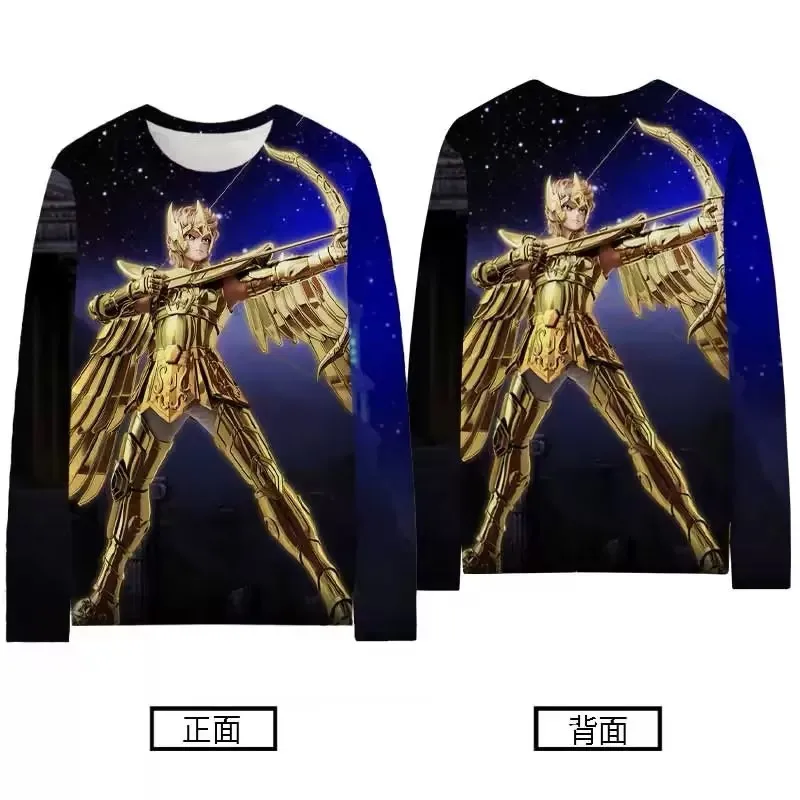 Popular Cosplay Anime Saint Seiya 3D Printing T-shirts Men/Women Long Sleeve Tee Shirt Fashion Harajuku Kid Cartoon Top