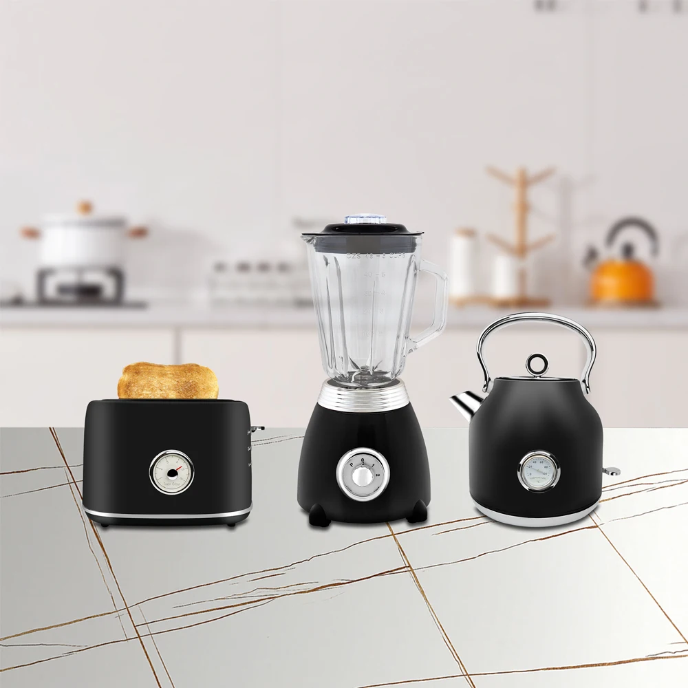 Modern Style Breakfast Set Electric Kettle Sandwich Toaster Thermostat Blender Set