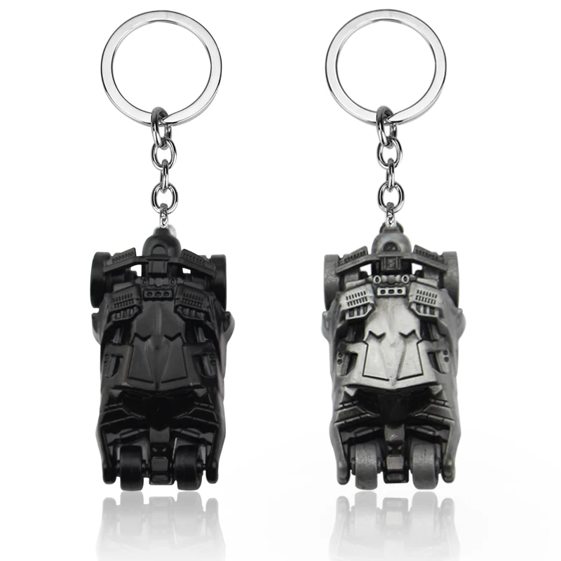 سلسلة مفاتيح معدنية عصرية لفيلم Marvel Superhero Batmobile Keyrings لمفتاح السيارة وحقيبة الظهر وإكسسوارات قلادة على شكل السيارة #2