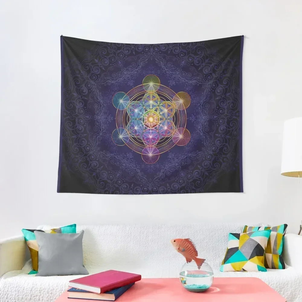 Metatron's Cube Merkabah Tapestry Things To Decorate The Room Wall Hanging Wall Tapestry