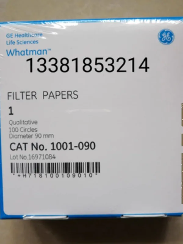 Whaman No.1 medium speed qualitative filter paper 1001-025/047/055/090/110/125/150/185