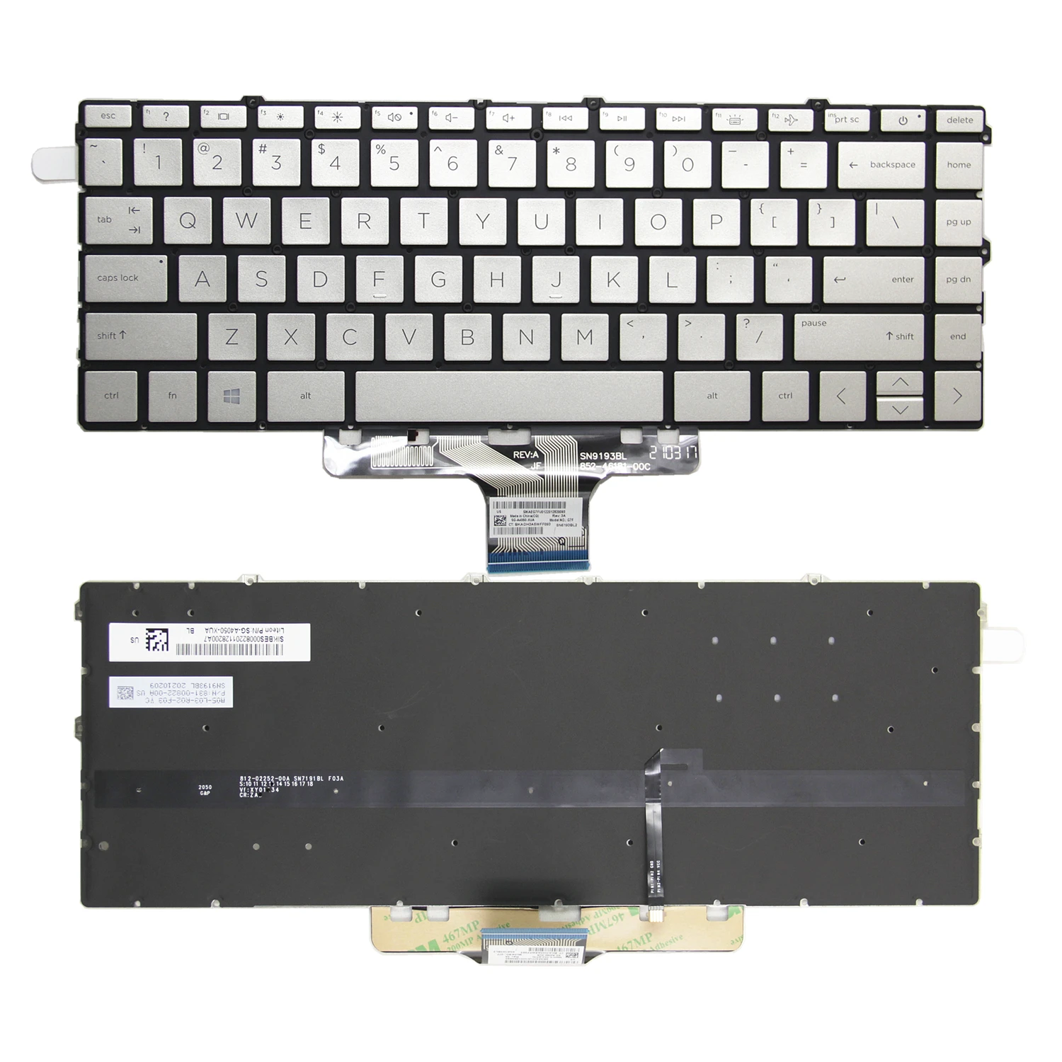 100%New Original US For HP Pavilion x360 14-DW 14-DV 14-DY TPN-Q244 Q234 TPN-I137 English Backlit Laptop Keyboard