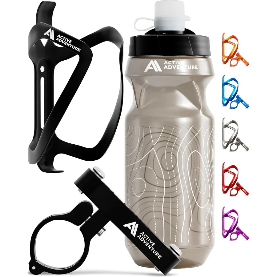

Bike Water Bottle Holder with Bottle Combo Mount Cage Rack No Screws Mountain Bicycle Accories for Sport Outdoor Cycling MTB Ro