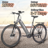 FAFREES FM9 Electric Bike 250W Motor 36V15AH Lithium Battery Adult City Electric Bike 700C*45C inch Tire Mountain Riding E-bike