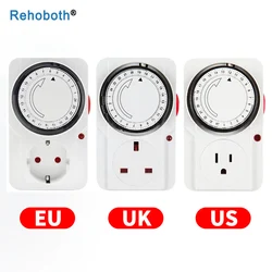 Ciclo 24 ore EU AU US Timer presa presa elettrica meccanica Smart Timer Switch 22A 15 minuti impostazione minima