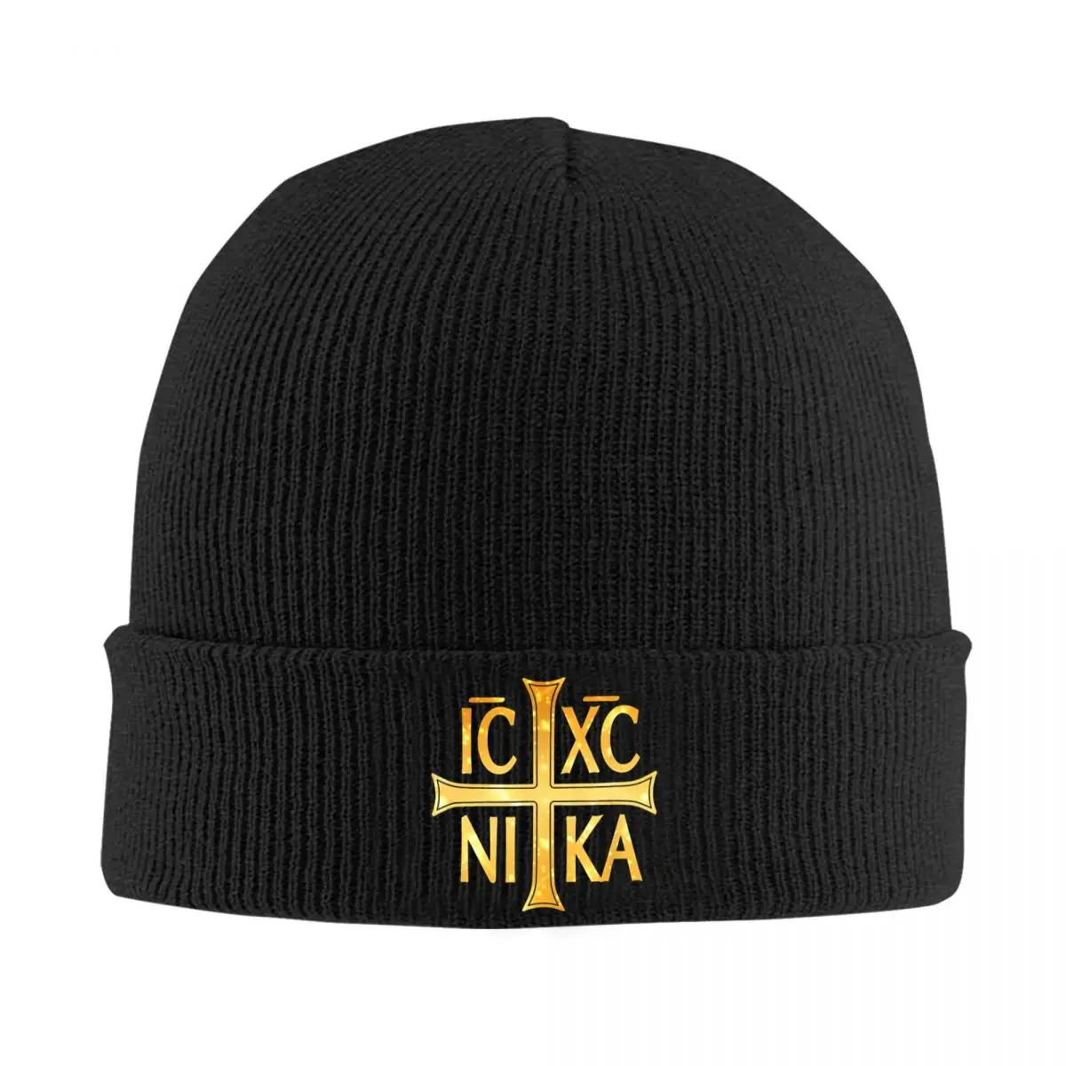 

IC XC NIKA Кристалл Крест Православная христианская вязаная шапка Женская мужская шапка-бини Зимние шапки Акриловая повседневная кепка
