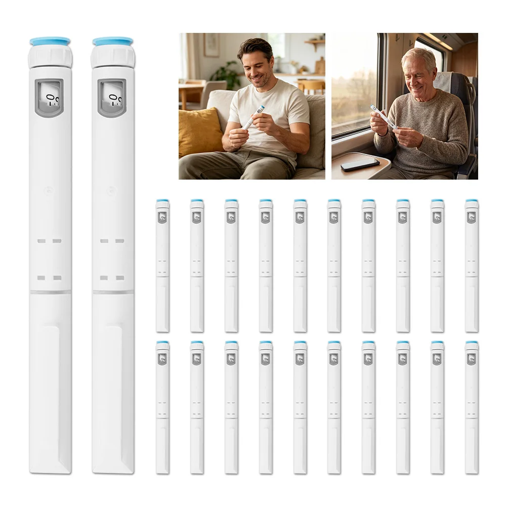 Disposable Insulin Injection Pen, Reusable Peptide Pen Injector Adjustable Dose Dial, Injection Pens Compatible with Cartridges