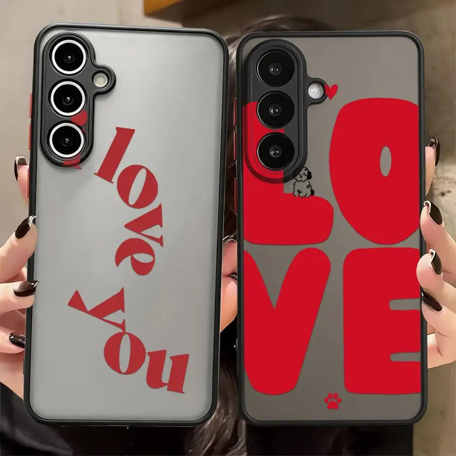 Phone Cover Case for Samsung Galaxy A56 A55 A17 A52 A73 A33 A16 A15 A54 A35 A52S A72 A53 A34 A36 A14 A23 Cartoon Love
