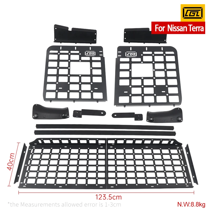 Panneau de Rangement pour Accessoires de Voiture Nissan Terra, Garnitures Intérieures, Support de Conservation de Coffre Arrière, 2018 2019 2020 2021